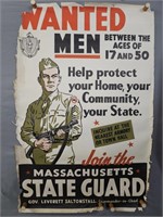 Authentic Mass State Guard Recruiting Poster