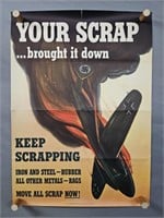 Authentic 1942 Us Gov't Scrap Poster