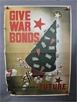 Authentic 1943 Us Gov't Give War Bonds Poster