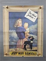 Authentic Wwii Buy War Bonds Poster
