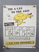 Authentic Wwii Tin Can Salvage Poster