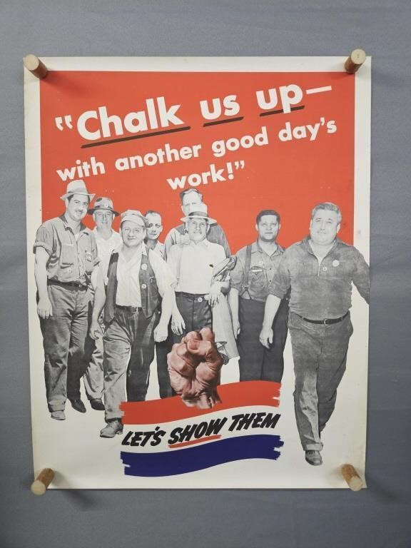 Authentic Wwii Chalk Us Up Poster