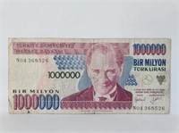 Turkey 1000000 Lira Banknote