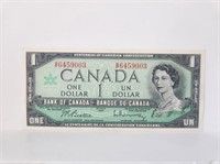 1967 Canada $1 Centennial Banknote G/P Prefix