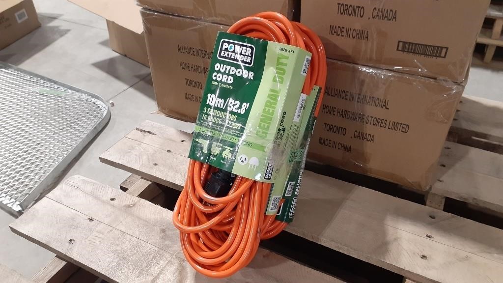 (4) Power Extender 33' Outdoor Extension Cords
