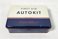 First Aid Auto Kit Johnson & Johnson Tin