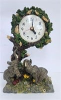 Elephant Table Clock Battery Figurine