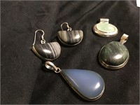 Lot OF Assorted Stone Fashion Jewelry Pendants Etc