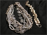 Cultured Pearl Costume Jewelry Necklace/Bracelet