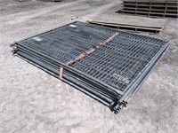 (11) 8' Steel Construction Fence Panels