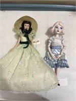 Porcelain Doll and Plastic Jointed Doll