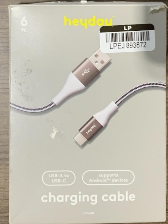 heyday Braided 6 Charging Cable USB-A to USB-C
