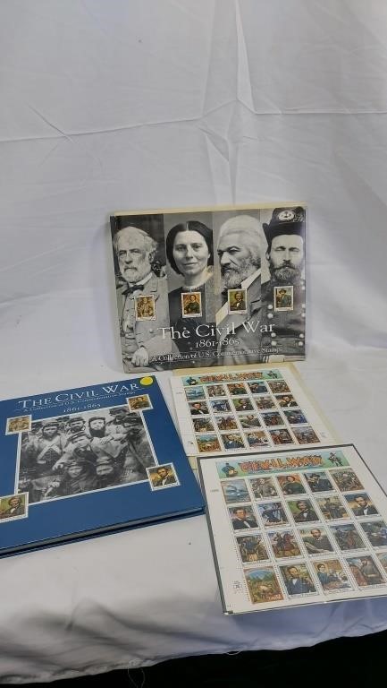 Civil War stamp collection w/book