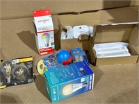 lot of new electrical items, lights, etc