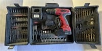 Cordless Drill w/charger, bits & accessories