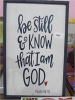 "Be Still & Know I Am God" Wood Sign