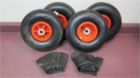 (4) New Tires & Tubes 10" Wheels - 4.10 / 3.50.4