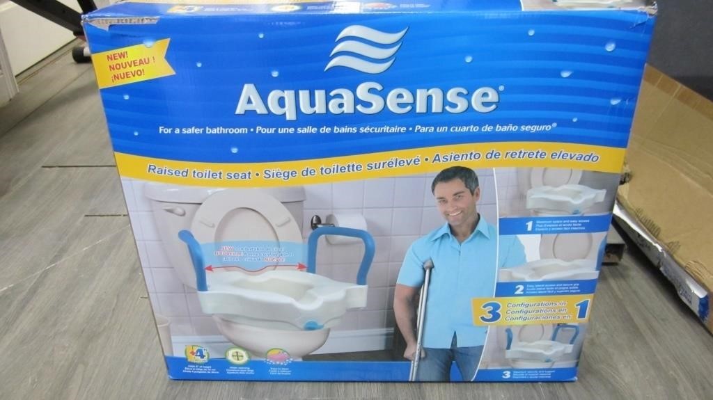 Aqua Sense Raised Toilet Seat  Opened Never Used