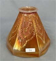 Dragons Tongue lamp shade - marigold on milk glass