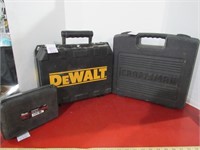 Three Empty Plastic Carrying Cases for Hand Tools