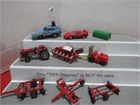 Assorted Small Cars and Farm Implements
