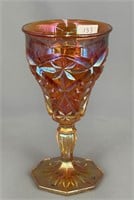 Plume Panels &  Bows 6 1/2" water goblet- marigold