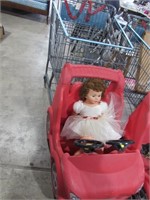 Shopping Cart with Child Carrier Car Attached