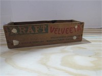 Vintage Kraft Velveeta Wooden Cheese Box