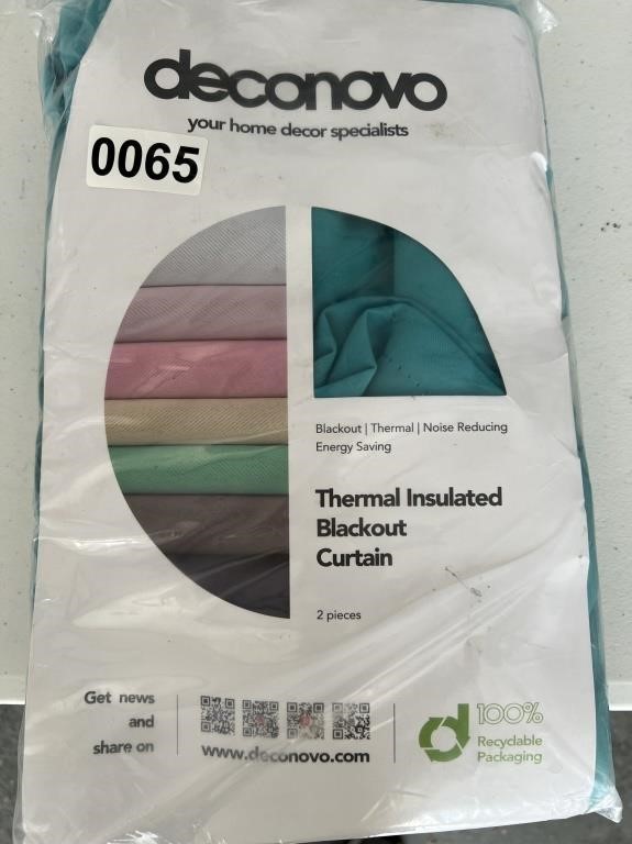 2 Pc Thermal Insulated Blackout Curtain U231