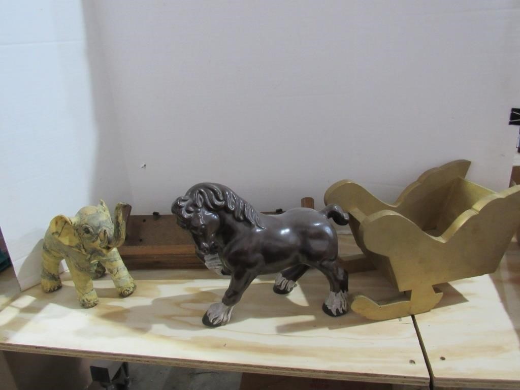 Ceramic Horse - Resin Elephant NO SHIP