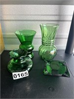 5 Forrest Green Vintage Glassware U233