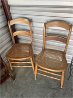2 Vintage Chairs, Good Bottoms U233