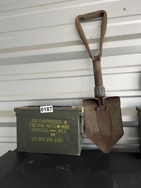 Military Shovel, Ammo Box U233