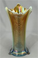 Drapery 7 3/4" vase - aqua opal