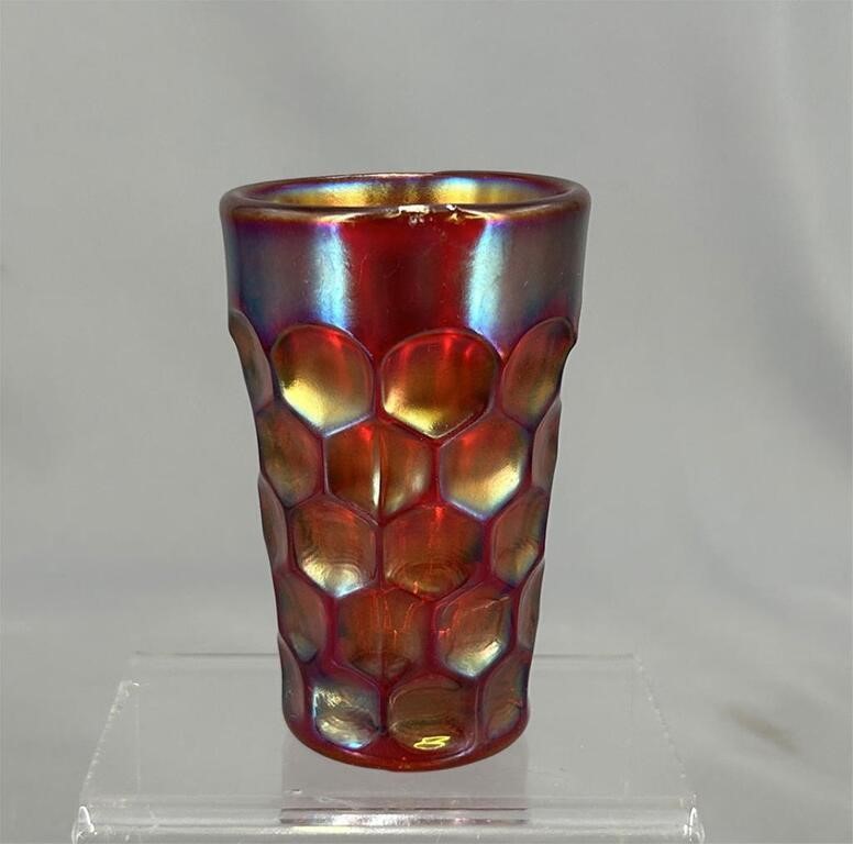 Hansen Honeycomb juice glass - red