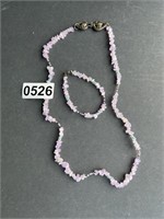 Purple Necklace & Bracelet Set U240