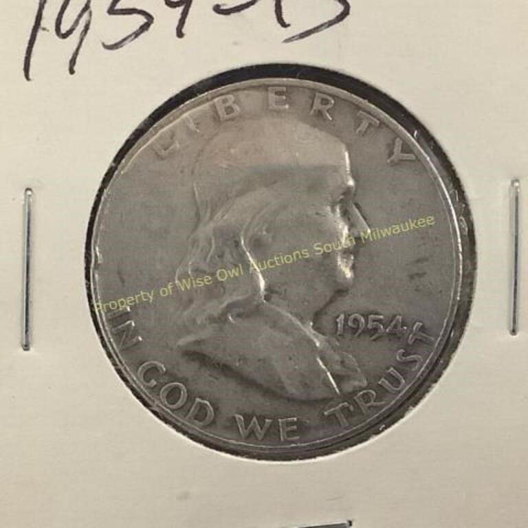 1954-D Franklin silver half dollar