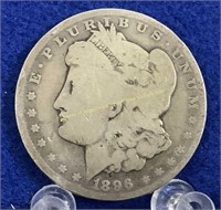 1896-O Morgan silver dollar