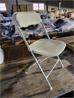 18 alloy fold chairs white