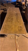 8 ft wooden folding table