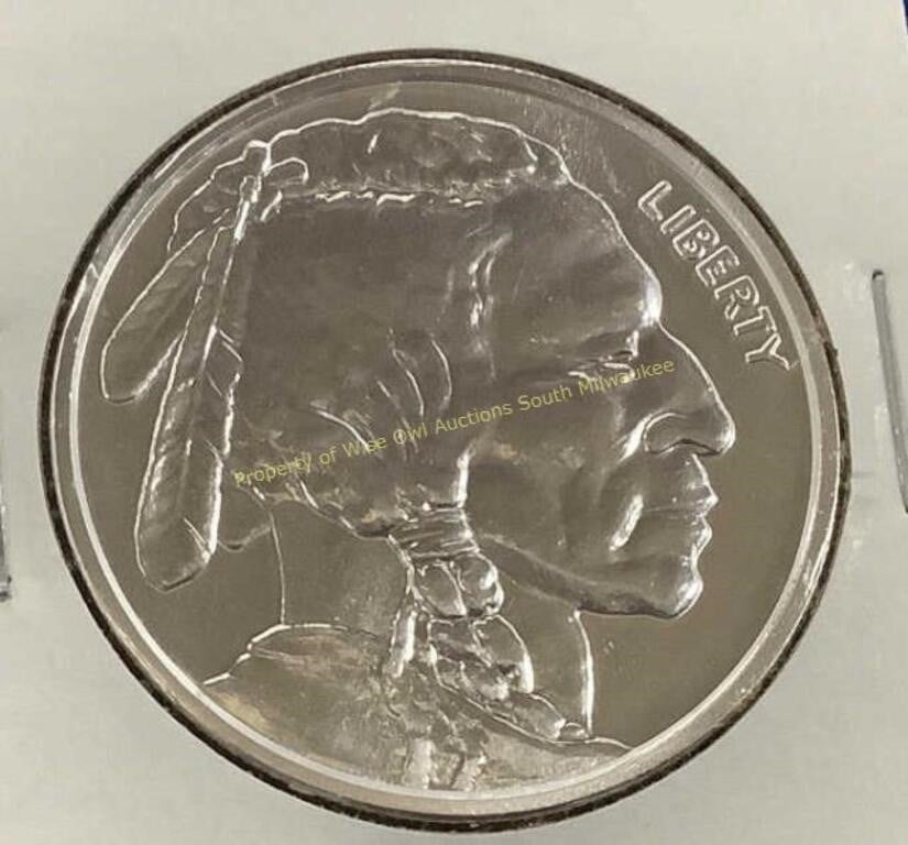 Buffalo Nickel design 1 oz tr silver round