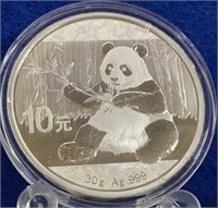 2017 China Panda 30gr silver round