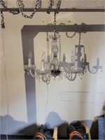 Glass chandelier some parts could be missing