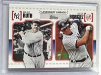 Babe Ruth Alex Rodriguez Topps Legendary Lineage