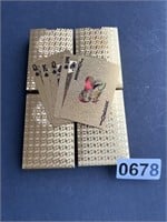 4 Decks of Gold Playing Cards U241