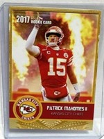 Patrick Mahomes 2017 Rookie Gems Gold Rookie card