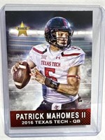 Patrick Mahomes 2016 Texas Tech rookie card