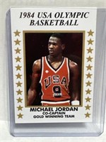 Michael Jordan 1984 USA white/gold rookie card