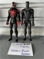 2 Action Figures/Venom & Black Panther U238