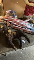 Lot of Lighted Candy Cane and Stick Reindeer